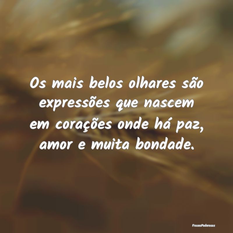 Os mais belos olhares são expressões que nascem ... Os mais belos olhares são expressões que nascem ...