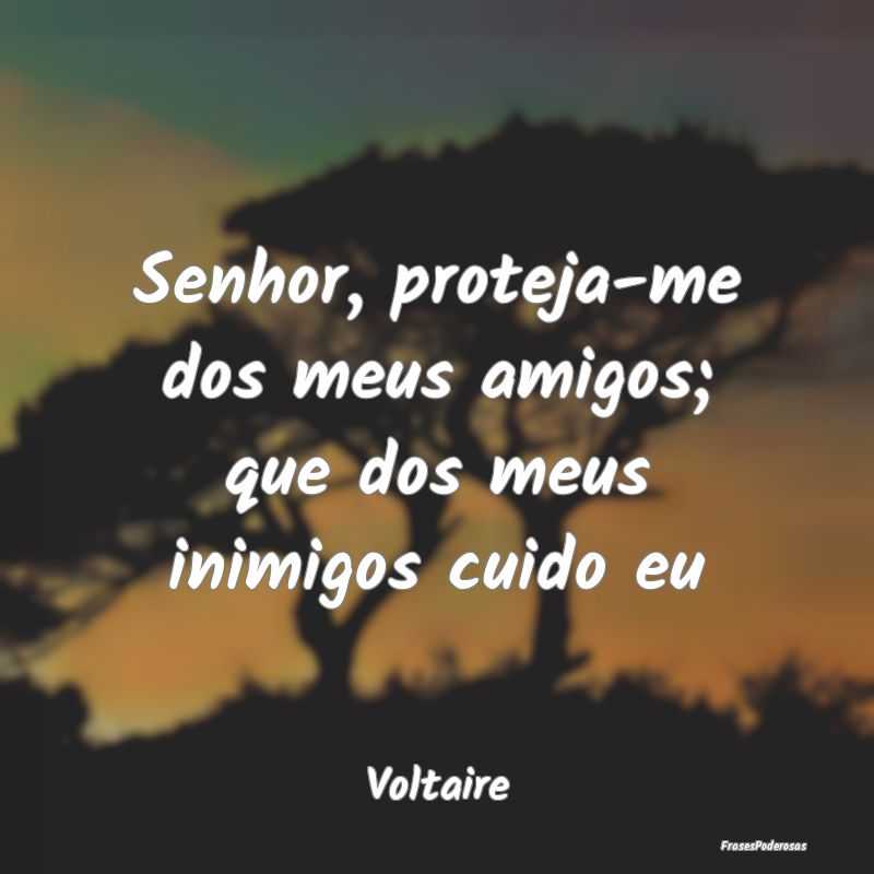 Senhor, proteja-me dos meus amigos; que dos meus i...