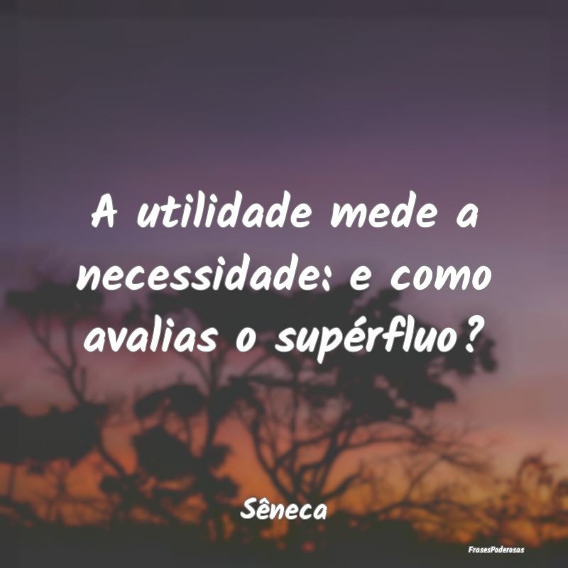 A utilidade mede a necessidade: e como avalias o s...
