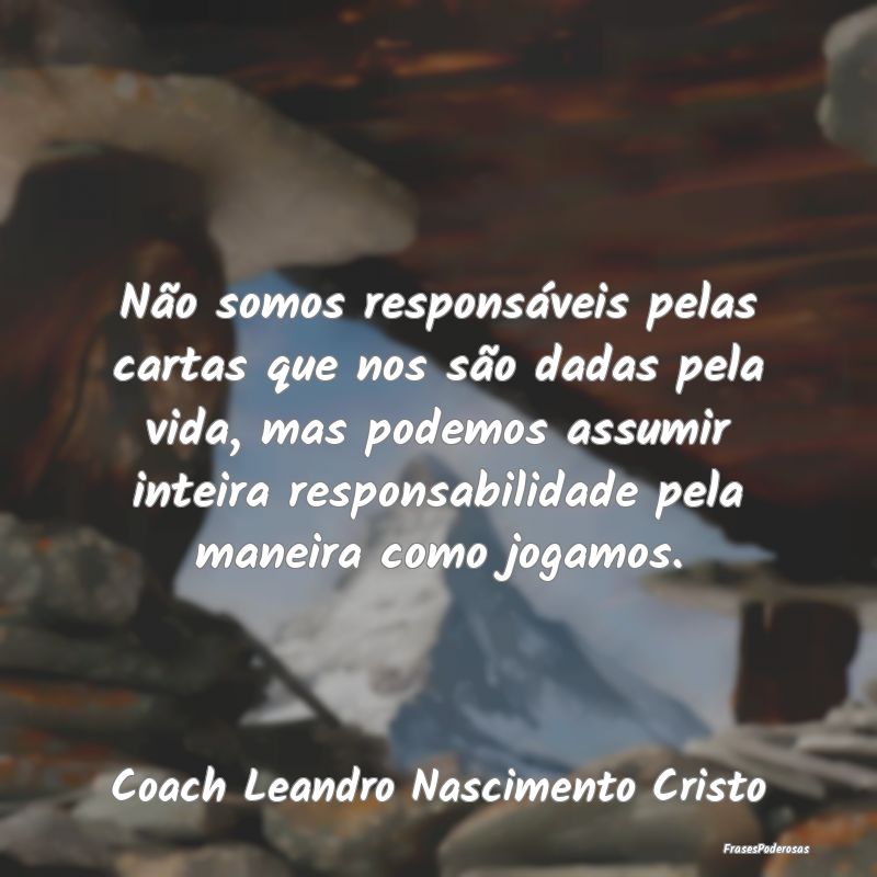 Não somos responsáveis pelas cartas que nos são...