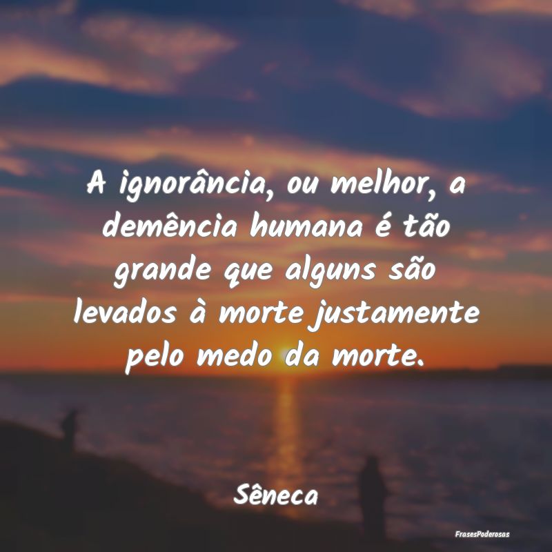 A ignorância, ou melhor, a demência humana é tÃ... A ignorância, ou melhor, a demência humana é tÃ...
