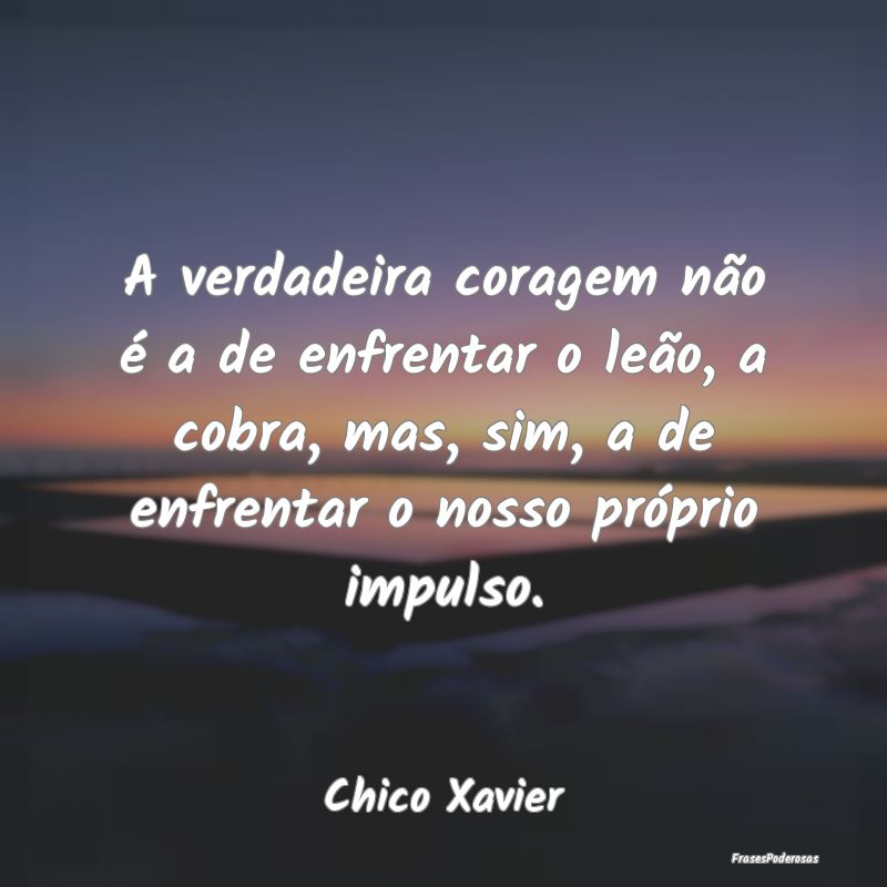 A verdadeira coragem não é a de enfrentar o leã... A verdadeira coragem não é a de enfrentar o leã...