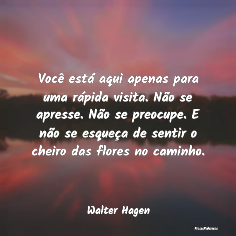 Você está aqui apenas para uma rápida visita. N... Você está aqui apenas para uma rápida visita. N...