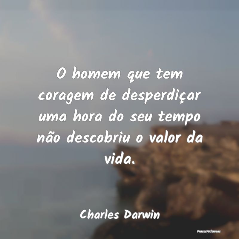 O homem que tem coragem de desperdiçar uma hora d... O homem que tem coragem de desperdiçar uma hora d...