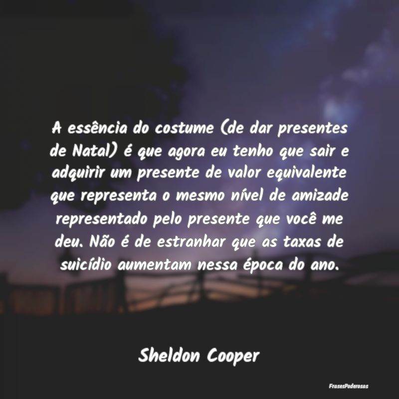 A essência do costume (de dar presentes de Natal)... A essência do costume (de dar presentes de Natal)...