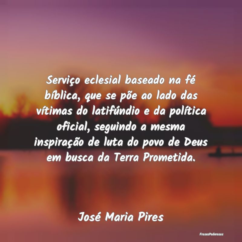 Serviço eclesial baseado na fé bíblica, que se ... Serviço eclesial baseado na fé bíblica, que se ...
