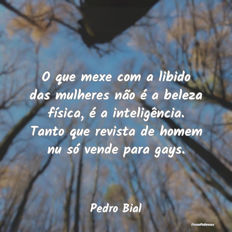 O que mexe com a libido das mulheres não é a bel... O que mexe com a libido das mulheres não é a bel...