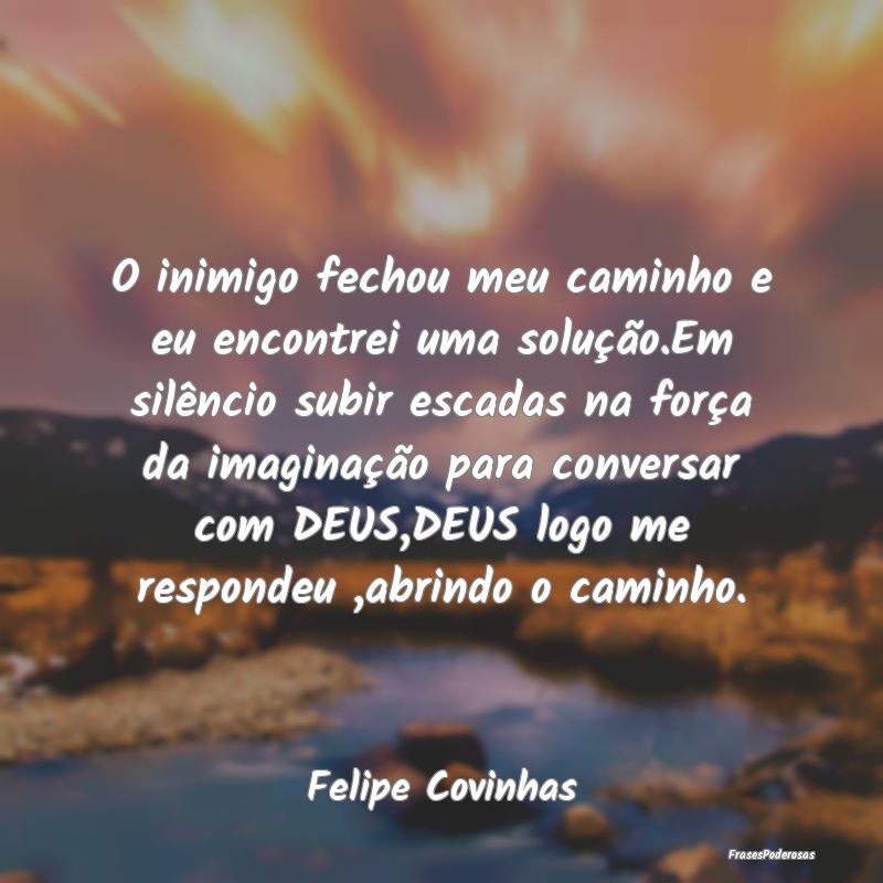 O inimigo fechou meu caminho e eu encontrei uma so... O inimigo fechou meu caminho e eu encontrei uma so...