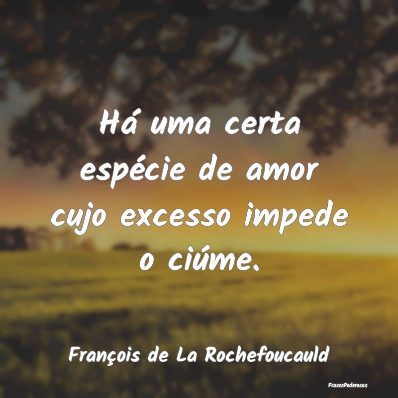 Frases de Ciumes - Há uma certa espécie de amor cujo excesso impede...