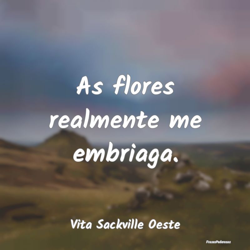 As flores realmente me embriaga....