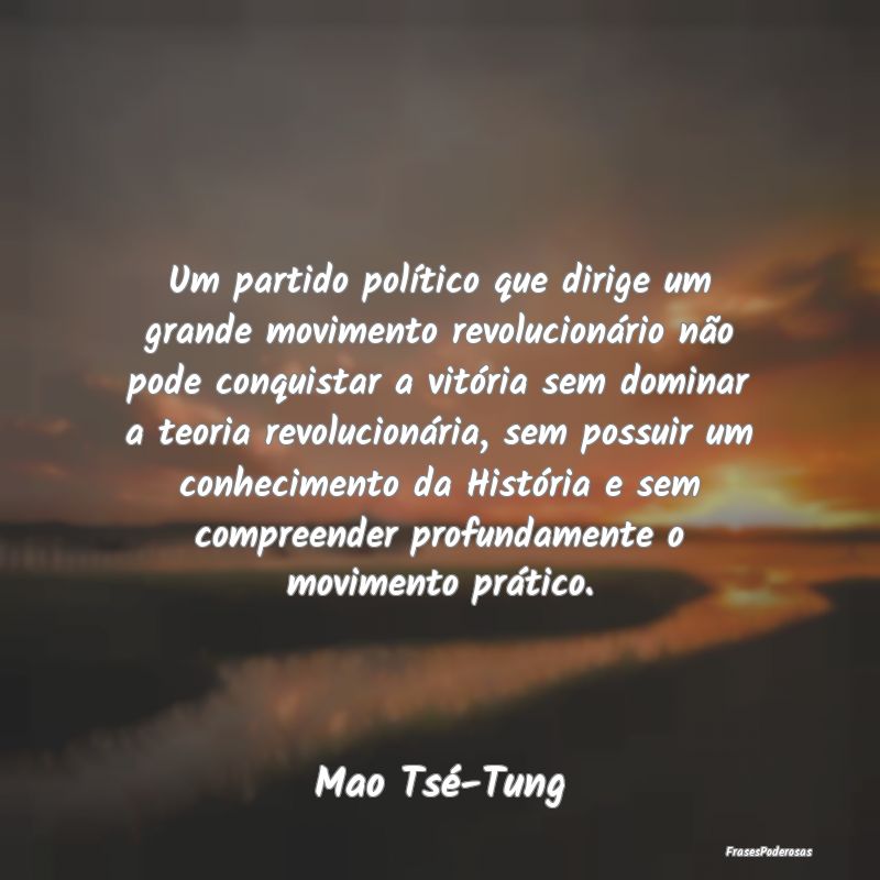 Um partido político que dirige um grande moviment... Um partido político que dirige um grande moviment...