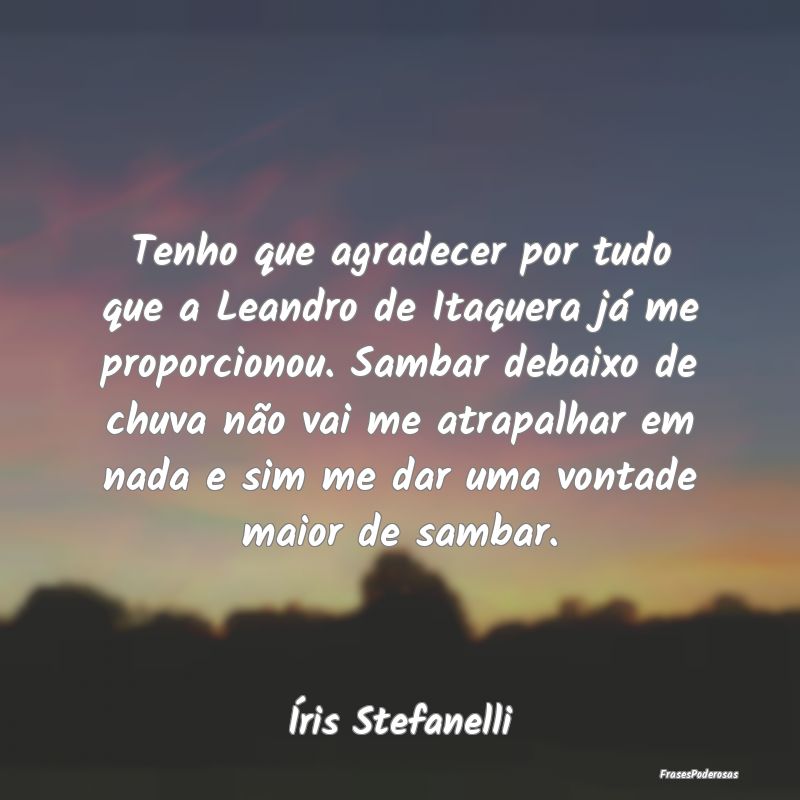 Tenho que agradecer por tudo que a Leandro de Itaq... Tenho que agradecer por tudo que a Leandro de Itaq...