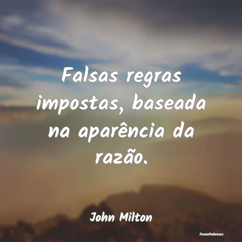 Falsas regras impostas, baseada na aparência da r...