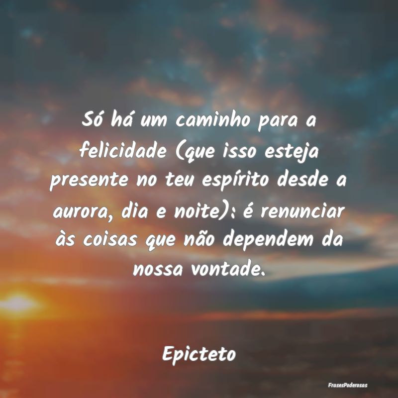 Só há um caminho para a felicidade (que isso est... Só há um caminho para a felicidade (que isso est...