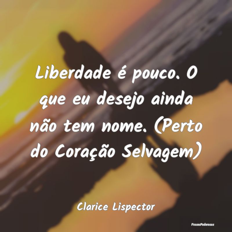 Liberdade é pouco. O que eu desejo ainda não tem... Liberdade é pouco. O que eu desejo ainda não tem...