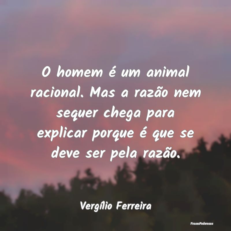 O homem é um animal racional. Mas a razão nem se... O homem é um animal racional. Mas a razão nem se...