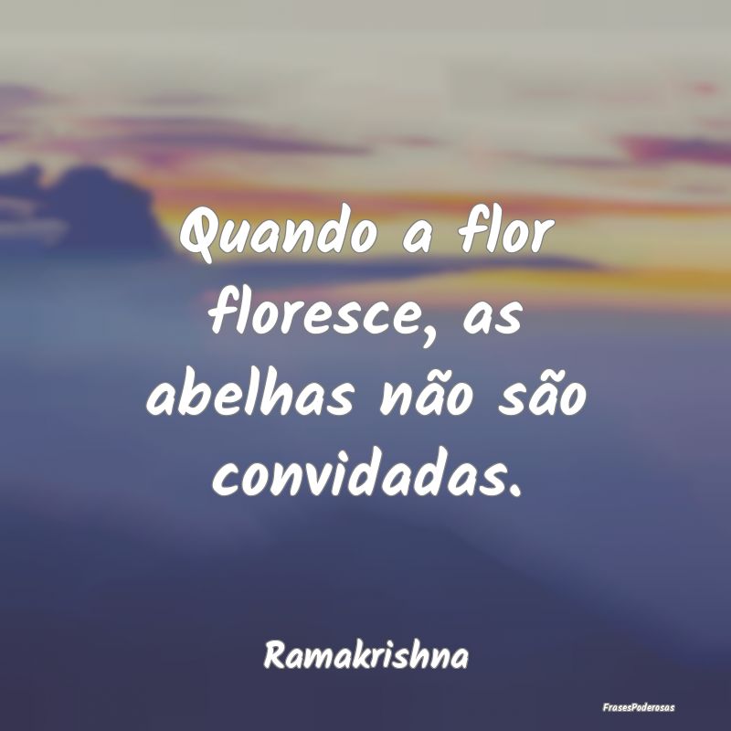 Quando a flor floresce, as abelhas não são convi...