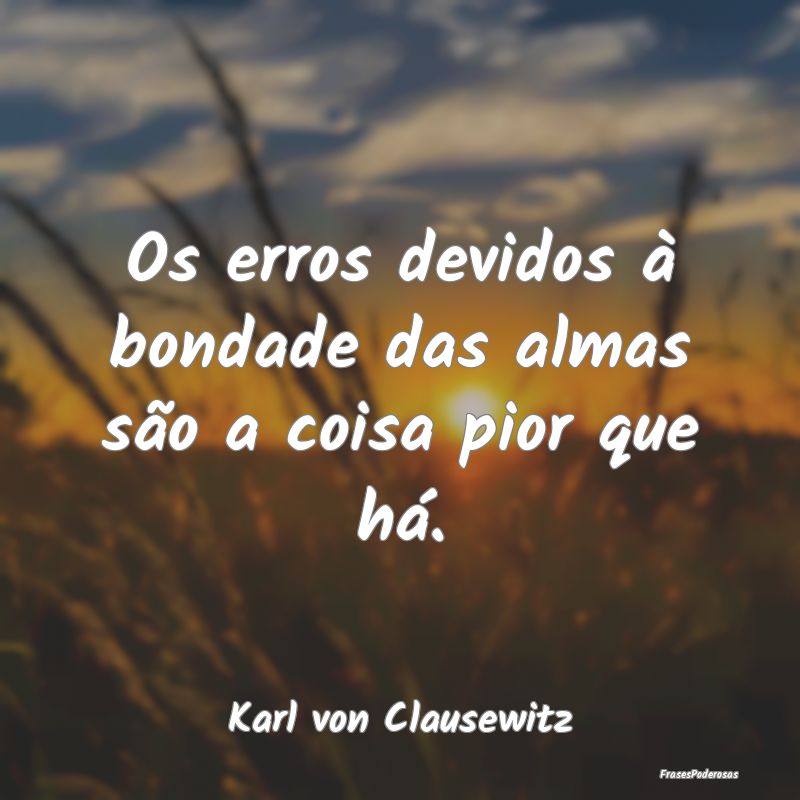 Os erros devidos à bondade das almas são a coisa...