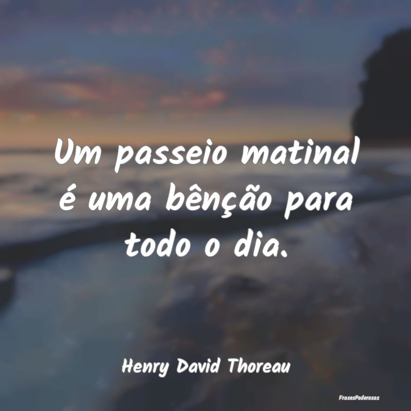 Um passeio matinal é uma bênção para todo o di...