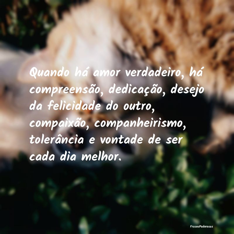 Quando há amor verdadeiro, há compreensão, dedi... Quando há amor verdadeiro, há compreensão, dedi...