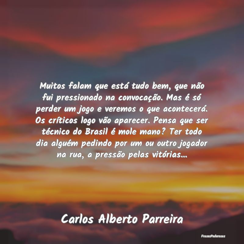 Muitos falam que está tudo bem, que não fui pres... Muitos falam que está tudo bem, que não fui pres...