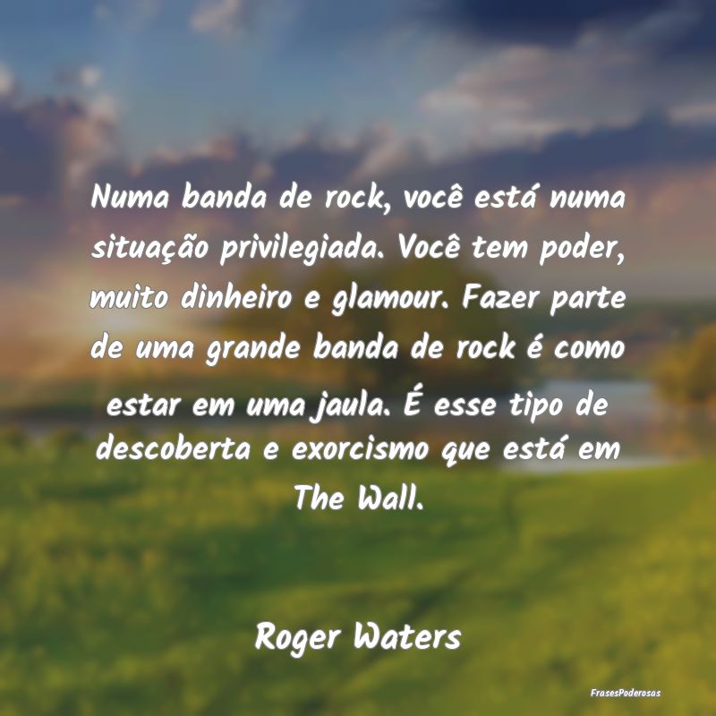 Numa banda de rock, você está numa situação pr... Numa banda de rock, você está numa situação pr...