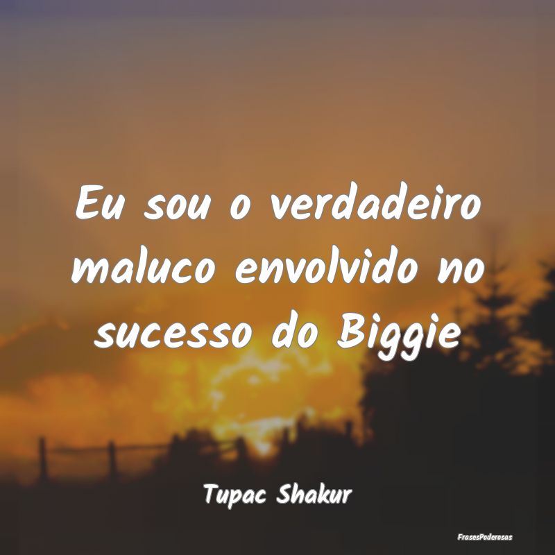 Eu sou o verdadeiro maluco envolvido no sucesso do...