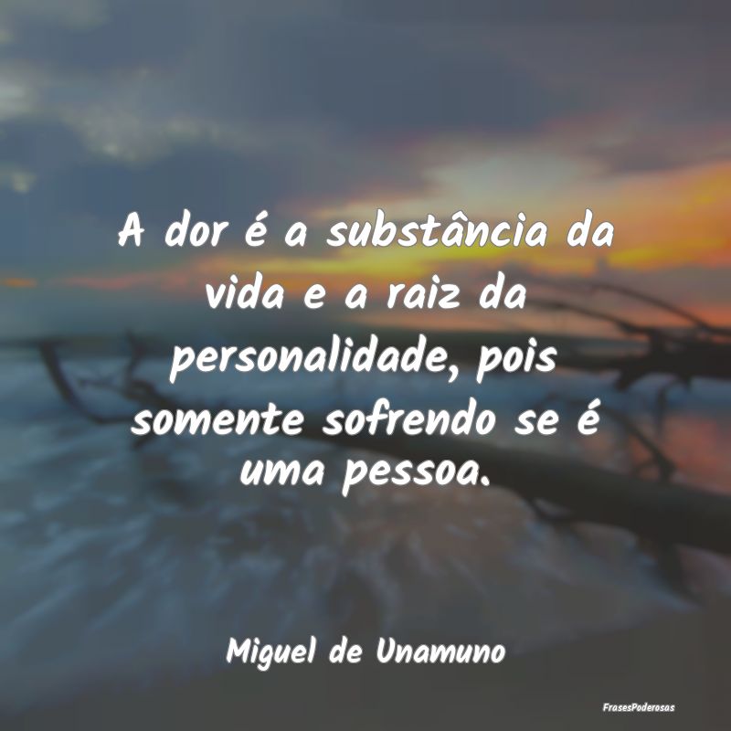 A dor é a substância da vida e a raiz da persona... A dor é a substância da vida e a raiz da persona...