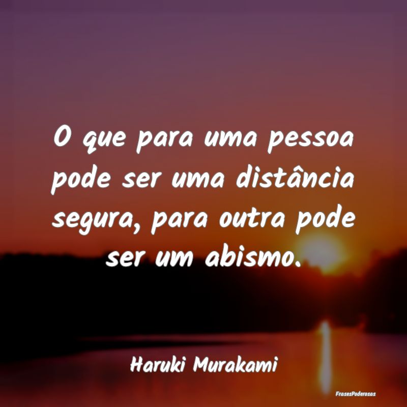O que para uma pessoa pode ser uma distância segu...