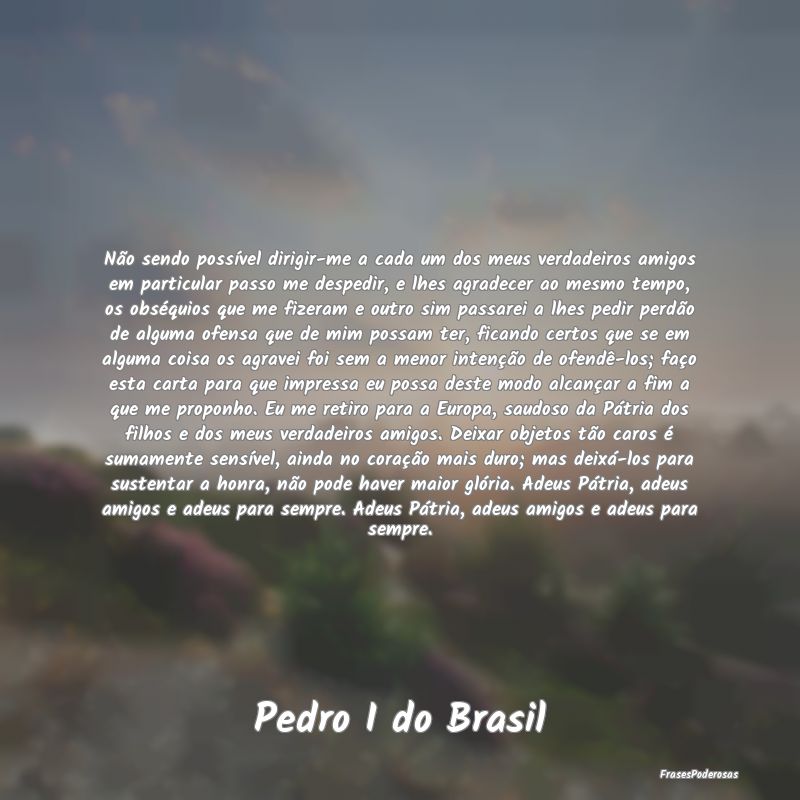 Não sendo possível dirigir-me a cada um dos meus... Não sendo possível dirigir-me a cada um dos meus...