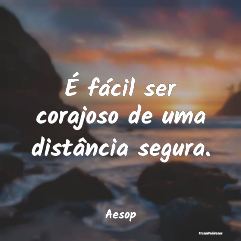 É fácil ser corajoso de uma distância segura....