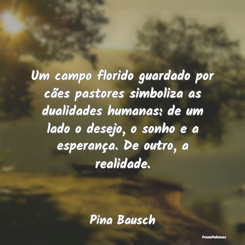 Frases de Esperança - Um campo florido guardado por cães pastores simbo...