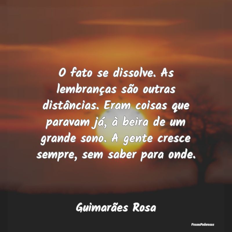 O fato se dissolve. As lembranças são outras dis... O fato se dissolve. As lembranças são outras dis...