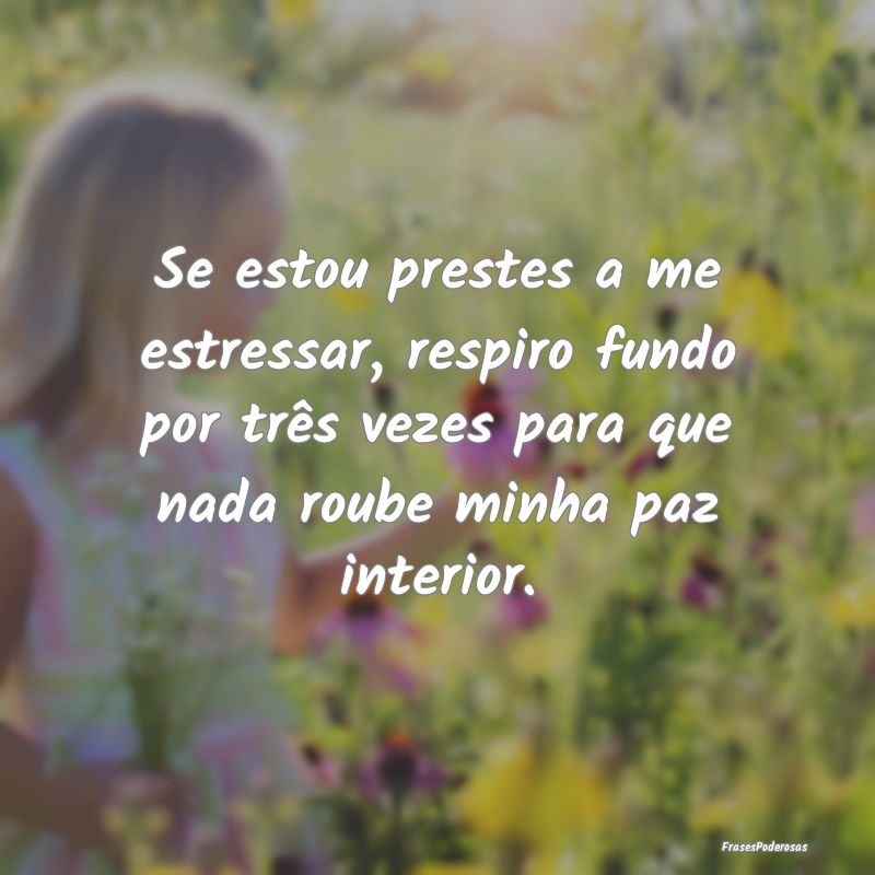 Se estou prestes a me estressar, respiro fundo por... Se estou prestes a me estressar, respiro fundo por...