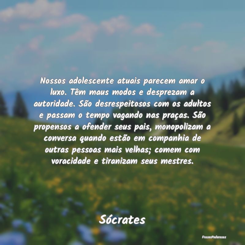 Nossos adolescente atuais parecem amar o luxo. Tê... Nossos adolescente atuais parecem amar o luxo. Tê...