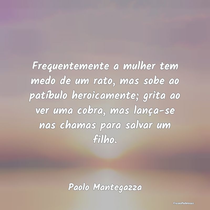 Frequentemente a mulher tem medo de um rato, mas s... Frequentemente a mulher tem medo de um rato, mas s...