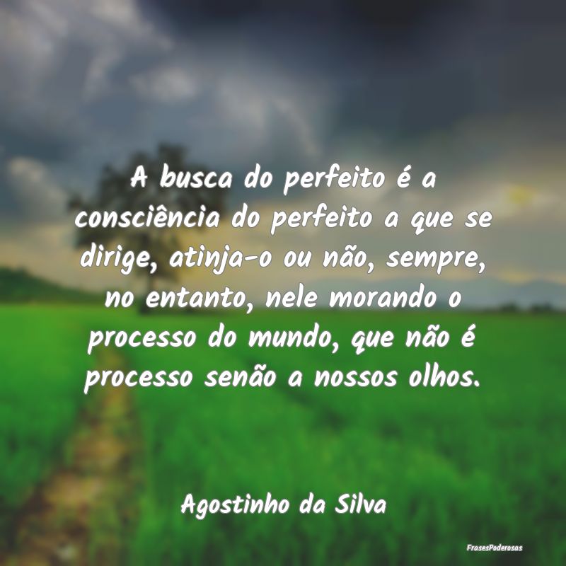 A busca do perfeito é a consciência do perfeito ... A busca do perfeito é a consciência do perfeito ...