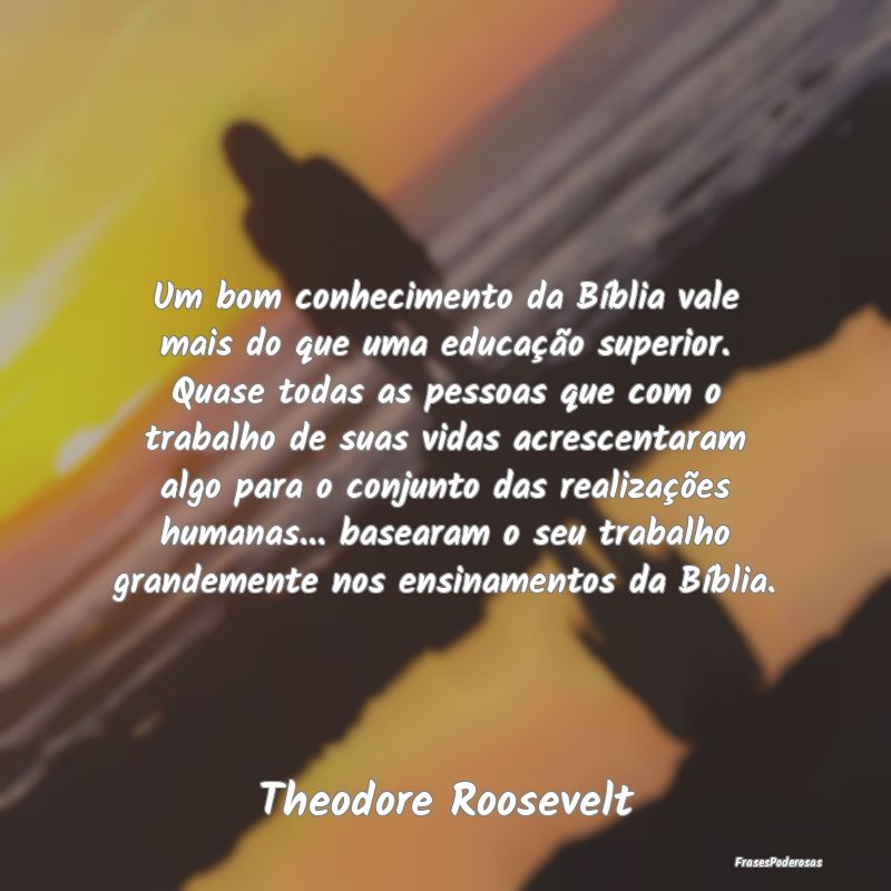 Um bom conhecimento da Bíblia vale mais do que um... Um bom conhecimento da Bíblia vale mais do que um...