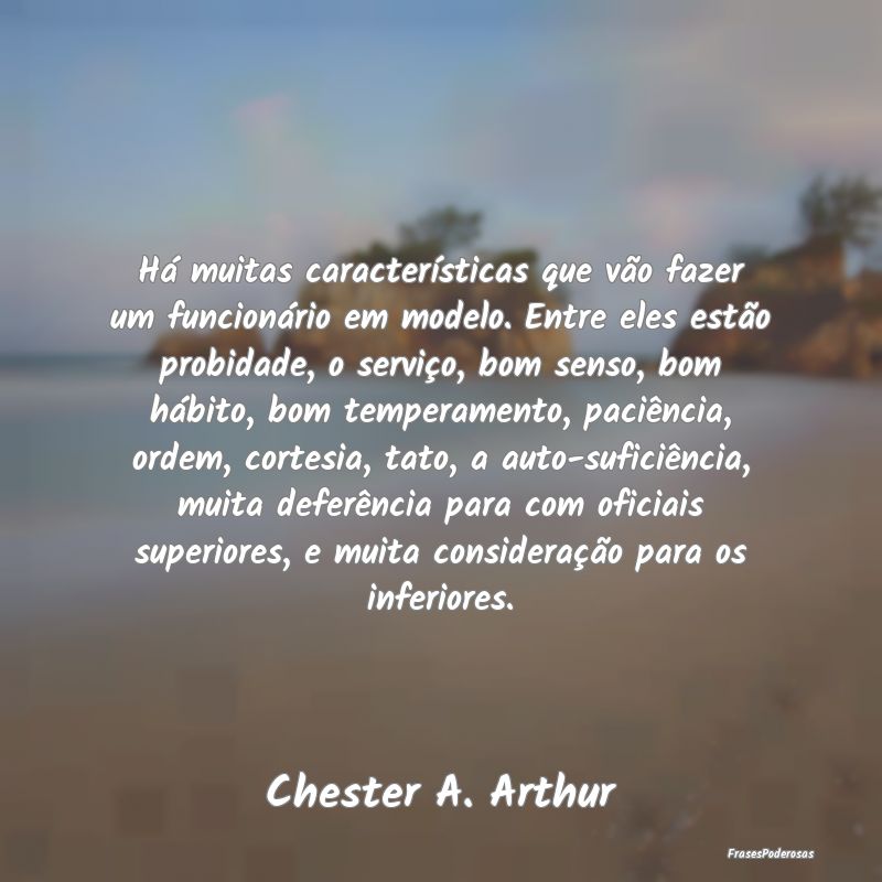 Há muitas características que vão fazer um func...