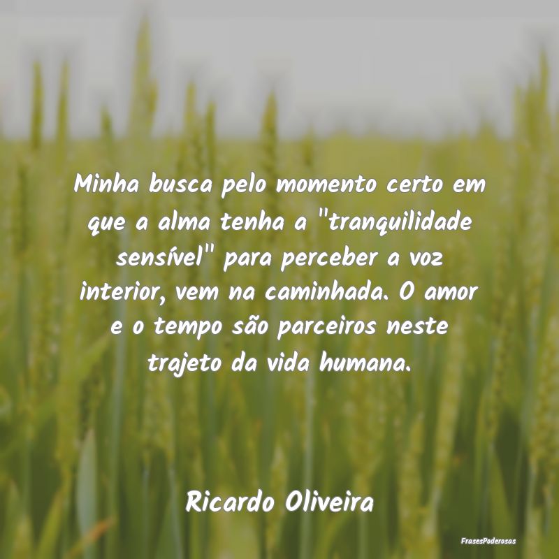 Minha busca pelo momento certo em que a alma tenha... Minha busca pelo momento certo em que a alma tenha...