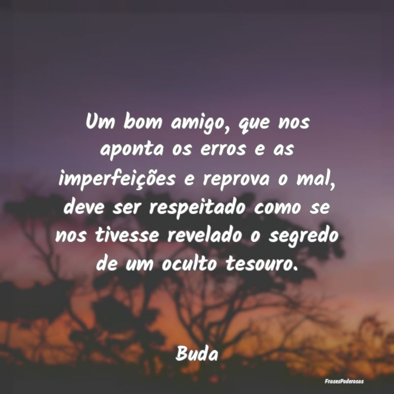 Um bom amigo, que nos aponta os erros e as imperfe...