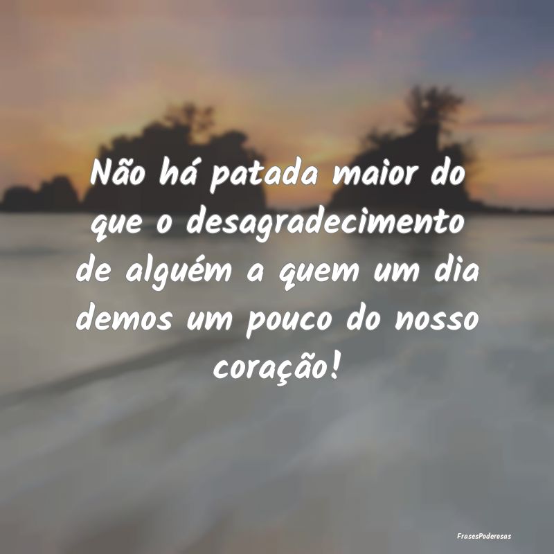 Frases de Ingratidão - Não há patada maior do que o desagradecimento de...